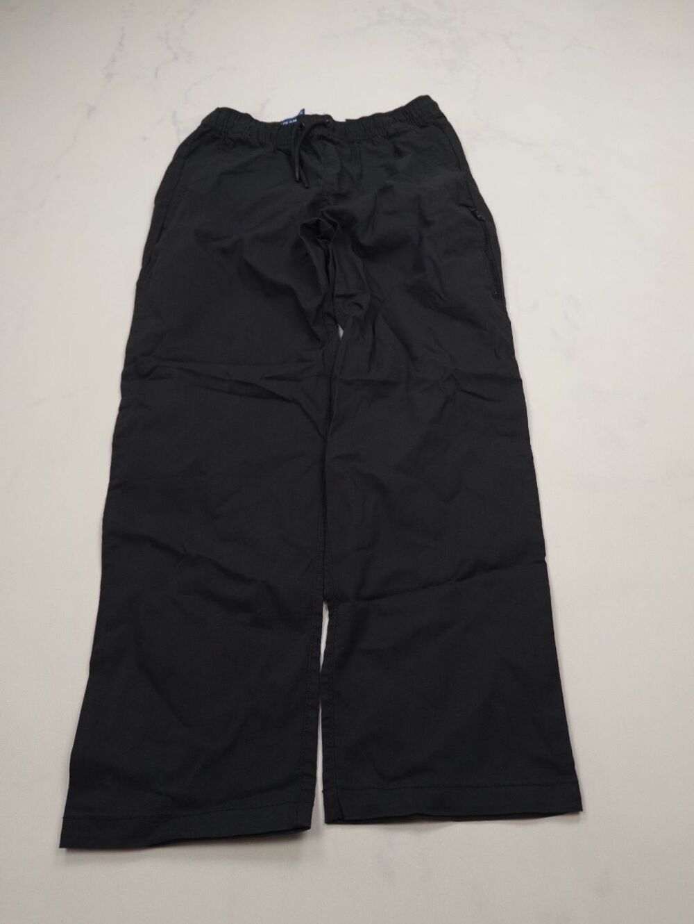 Old Navy Pull Taper Wide Leg Pants Black 2010s Minimalist - Boys L